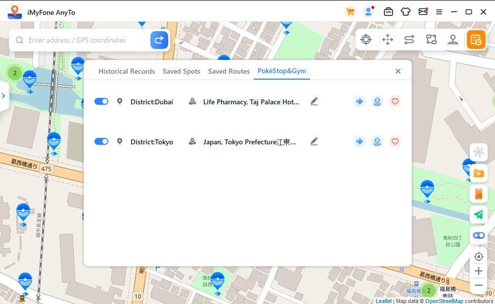 pokemon go map collections