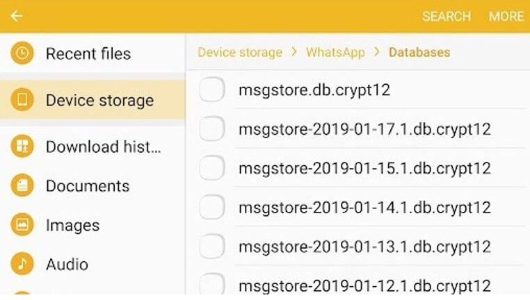 check the backup