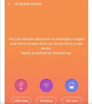 transfer messages via lg mobile switch