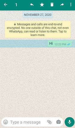 delete a whatsapp chat