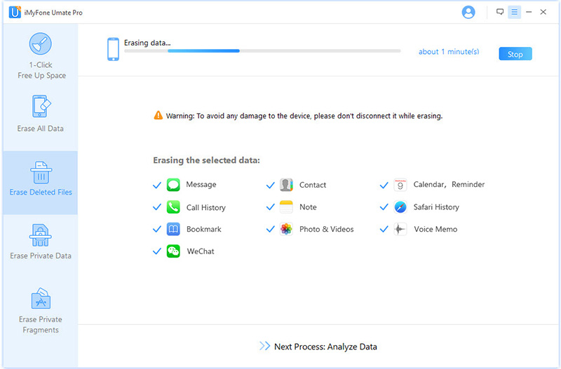 erase deleted files