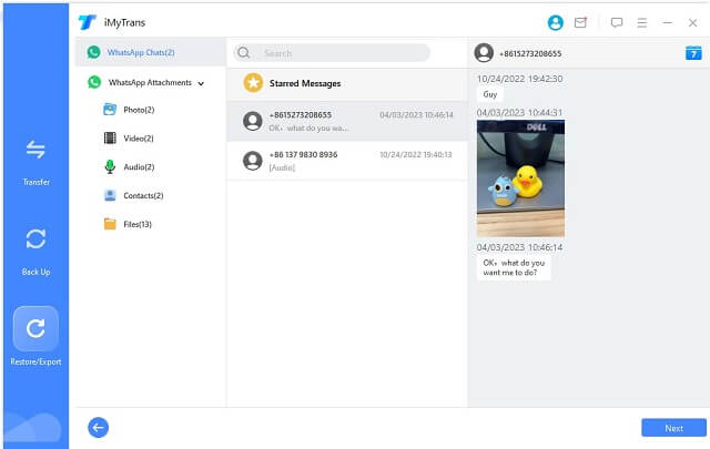 manage whatsapp files