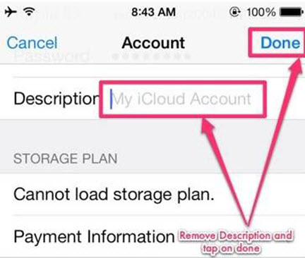 sign out of icloud without password via settings step 3
