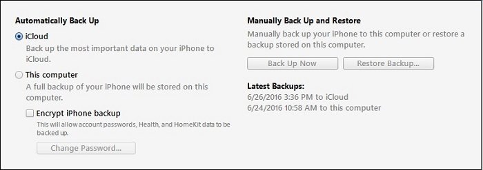 Restore WhatsApp Photos using iTunes